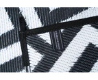 Outdoor Rug - Luxe Black and White