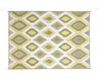 Outdoor Rug - Positano Yellow White And Grey