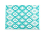 Outdoor Rug - Positano Aqua and White