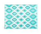 Outdoor Rug - Positano Aqua and White