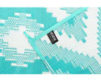 Outdoor Rug - Positano Aqua and White