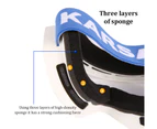 WASSUP REVO Double Layer Anti-Fog Ski Goggles Magnetic Ski Goggles-Bright Black&Silver