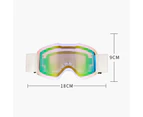 WASSUP REVO Double-Layer Anti-Fog Ski Goggles Snowboarding Goggles-Bright White&Pink