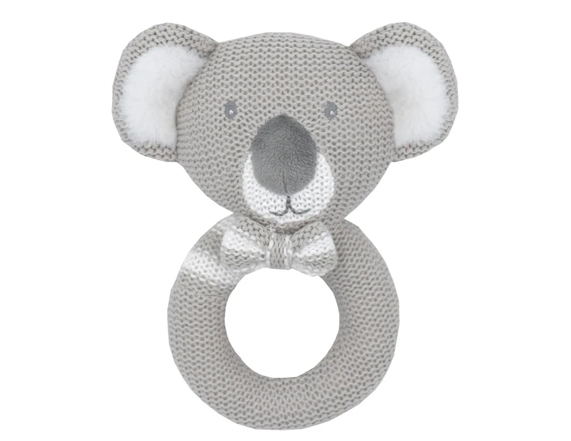 Living Textiles Baby/Newborn/Infant Cotton Kevin the Koala Knitted Rattle