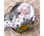 Living Textiles Newborn Baby Swaddle Cotton Gift Giving Set Forest Retreat