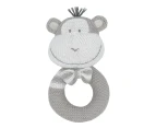 Living Textiles Baby/Newborn/Infant Cotton Max the Monkey Knitted Rattle Set