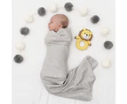 Living Textiles Cotton Jersey Swaddle & Rattle Stars/Lion Newborn/Infant Set