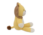 Living Textiles Baby/Newborn/Infant Cotton Knitted Character Toy Leo the Lion