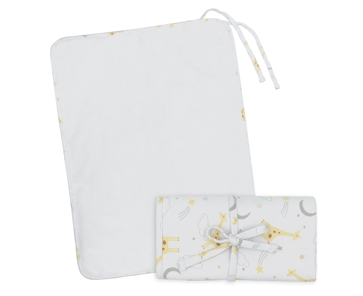 Living Textiles Baby/Newborn Waterproof Cotton Travel Change Mat Noah Giraffe