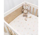 2pc Living Textiles Infant/Newborn Nursery Cotton Cot Fitted Sheet Ava Birds