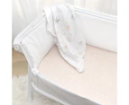 2pc Living Textiles Baby/Newborn Jersey Co-Sleeper/Cradle Fitted Sheet Ava Birds