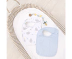 2pc Living Textiles Baby/Newborn/Childrens Feeding Bib Mason Elephant Set