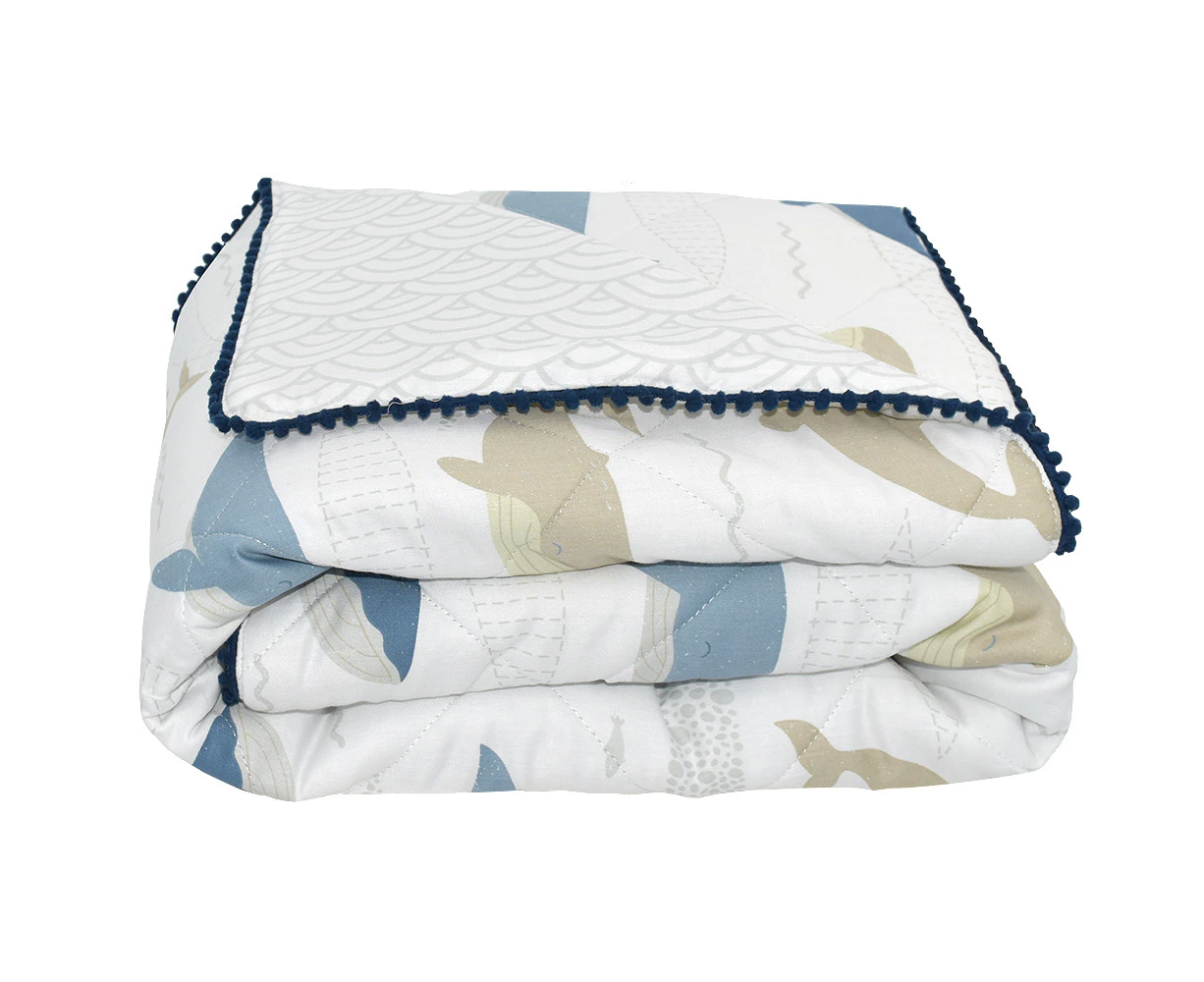 Lolli Living Infant/Children's Quilted Cotton Reversible Cot Comforter Oceania