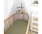 2pc Living Textiles Infant/Baby Cotton Round Cot Fitted Sheets Forest Retreat