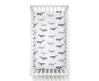 Lolli Living Baby/Newborn Cotton Nursery Cot Fitted Sleeping Sheet Oceania Whale