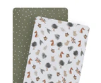 2pc Living Textiles Infant/Baby Cotton Bedside Sleeper Fitted Sheets Retreat