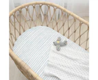2pc Living Textiles Infant Cotton Nursery Bassinet Fitted Sheets Up Up & Away