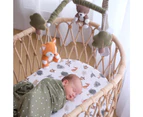 2pc Living Textiles Infant/Baby Cotton Bassinet Fitted Sheets Forest Retreat