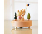 Seesaw Little Bear Wooden Music Box Table Home Decoration for Creative Birthday Children's Day Gift Ornaments