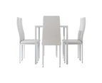 Artiss Dining Chairs and Table Dining Set 6 Chair Set Of 7 Wooden Top White