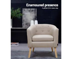Artiss ADORA Armchair Tub Chair Single Accent Armchairs Sofa Lounge Fabric Beige