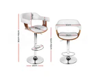 Bar Stools Set of 2 Swivel Kitchen Stool Chairs White