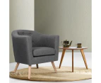 Artiss Armchair Tub Chair Grey Adora