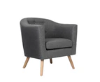 Artiss Armchair Tub Chair Grey Adora