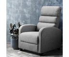 Artiss Recliner Armchair Grey Fabric Bolivia