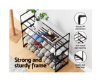 Artiss Shoe Rack Stackable 4 Tiers 80cm Shoes Shelves Storage Stand Black