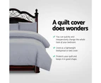 My Best Buy - Giselle Bedding Quilt Cover Set King Bed Luxury Classic Duvet Doona Hotel Grey + 2 x Free Pillow Cases