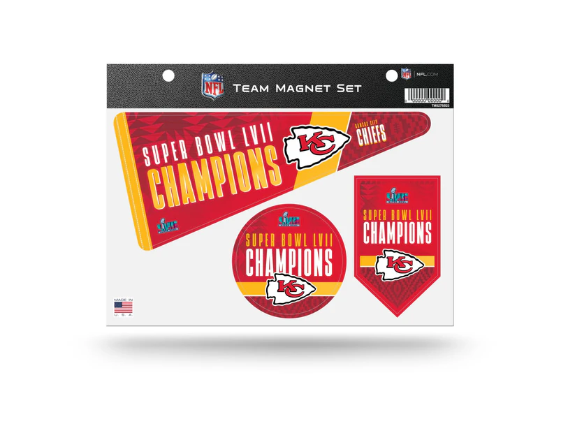 Kansas City Chiefs Super Bowl LVII Champions NFL Magnet-Set - Multi
