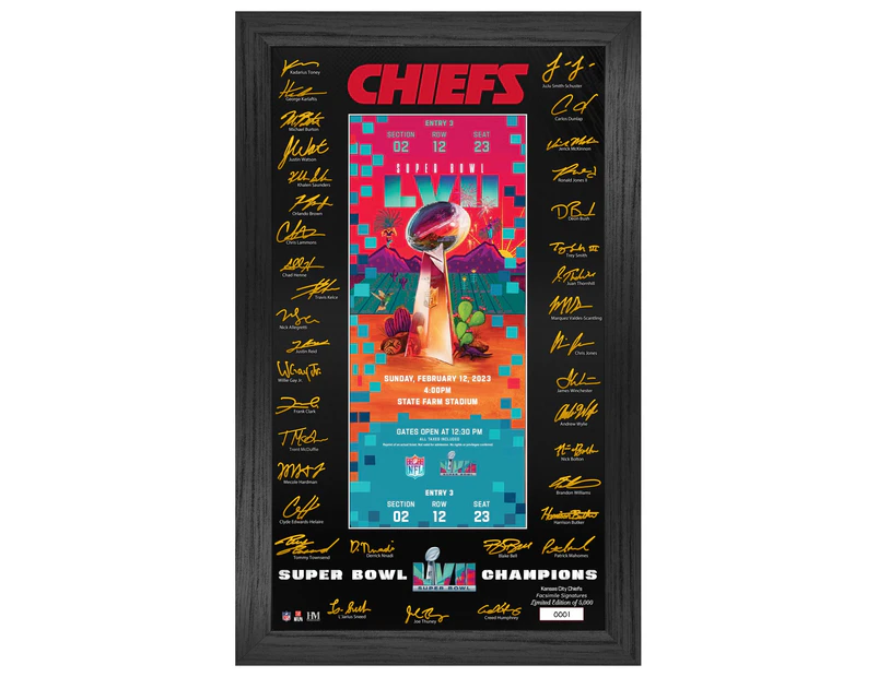 Kansas City Chiefs Super Bowl LVII Champions Signature Frame - Multi