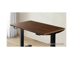 Oikiture Standing Desk Top Adjustable Electric Desk Board Computer Table Walnut