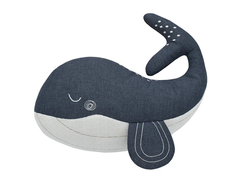 Lolli Living Baby/Newborn Cotton Knit Character Soft Cushion Walter The Whale