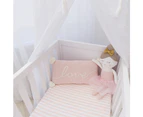 Lolli Living Baby/Newborn Nursery Soft Cotton Knitted Cushion Set Blush Love