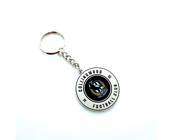 AFL Round Key Ring - Collingwood Magpies - Keyring - Aussie Rules - TROFE