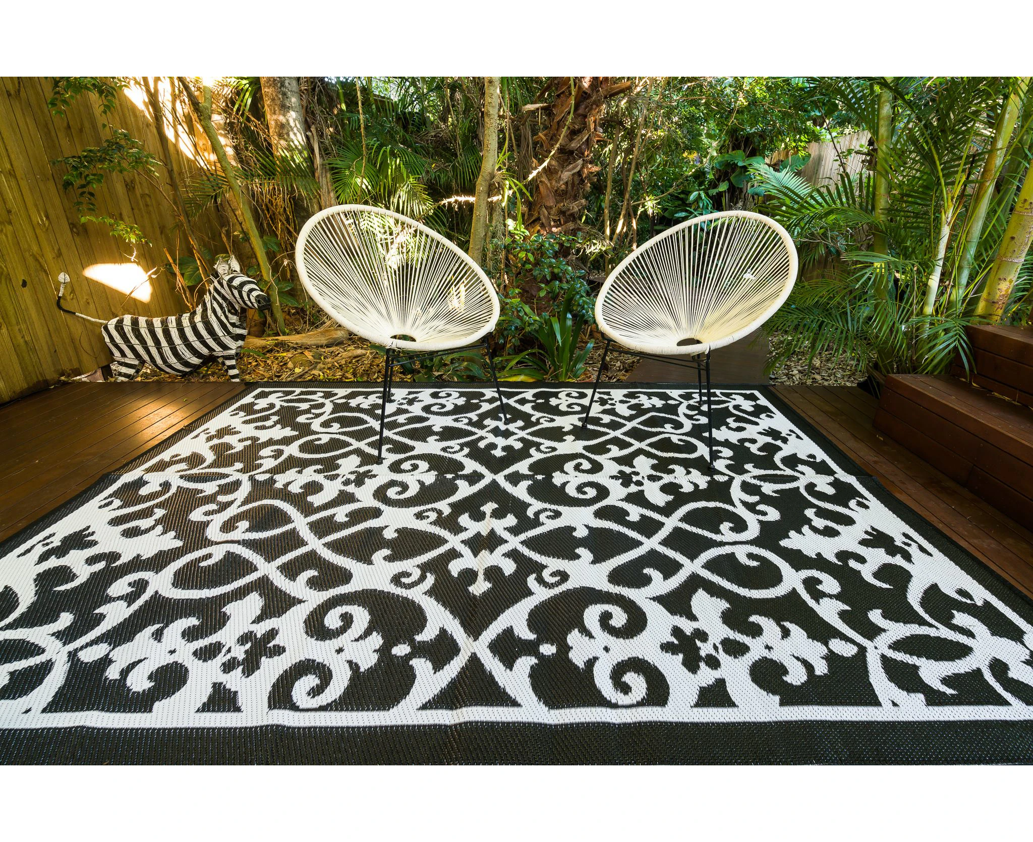 Outdoor Rug - Gatsby Black And White