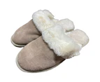 100% Australian Sheepskin Scuffs Moccasins Slippers Winter Non Slip UGG - Sand