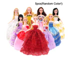 5Pcs Original Barbie Doll Dress Toy Wedding Princess Party Dress for 29CM Toy - Multi