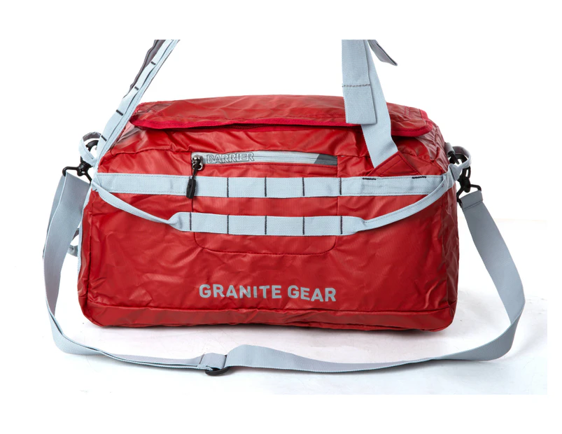 Granite Gear Foldable Duffle Bag With Backpack Straps Waterproof Sports Gym Duffel Bag Crossbody Camping Hiking Bag  Red