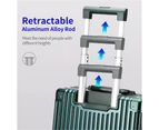 BOPAI Aluminium Luggage Suitcase Light weight Carry on & Large HardCase 2 Pieces Suitcase Set Black