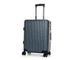Swiss Aluminium Luggage Suitcase Lightweight with TSA locker 8 wheels 360 degree rolling Check In HardCase Blue