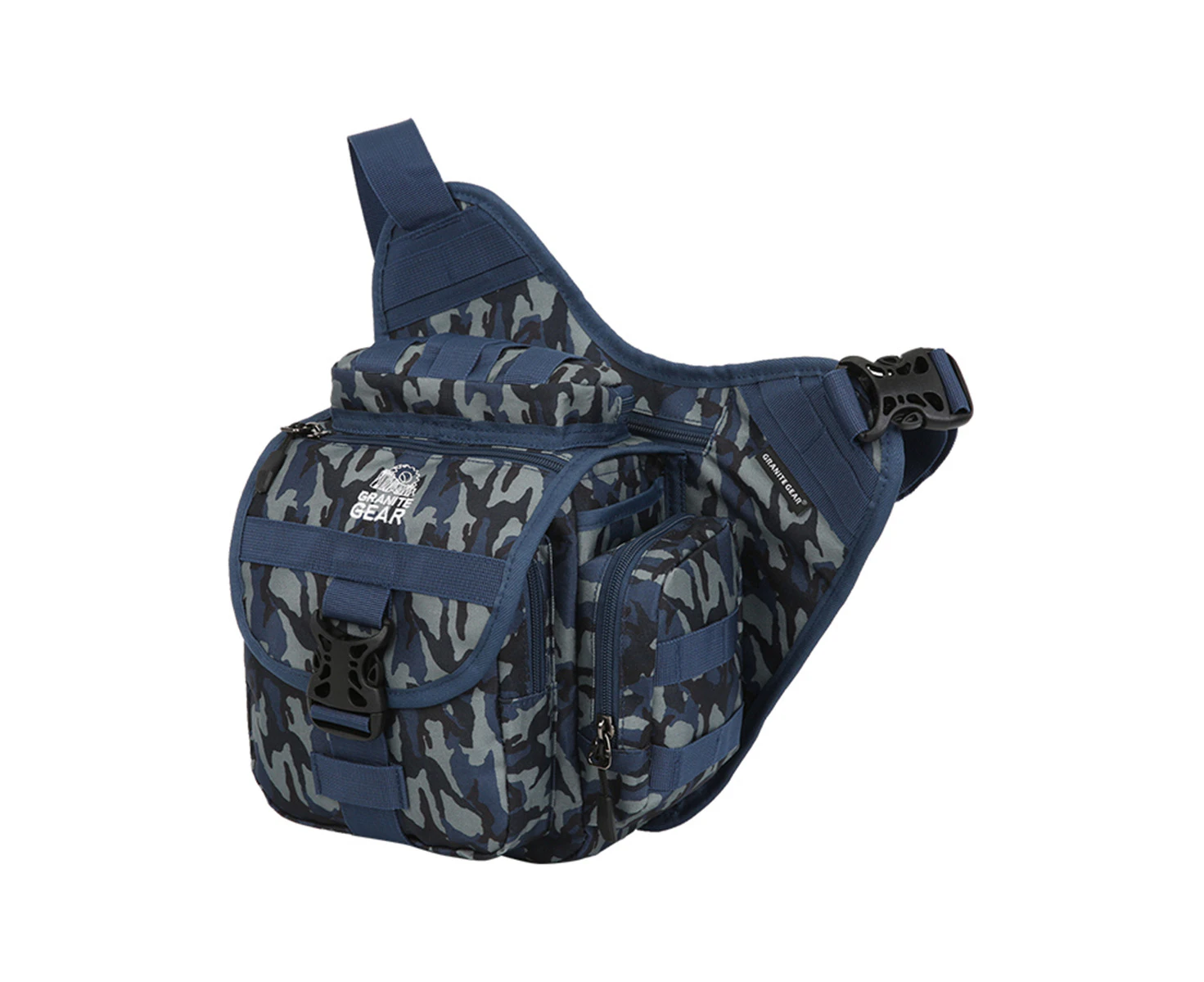 Granite Gear Waterproof Funny Bag Travel Bum Bag Camping Hiking Cross Shoulder Bag Camouflage Blue