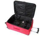 Swiss Luggage Suitcase Lightweight with 8 wheels 360 degree rolling SoftCase 3PCS Set Red