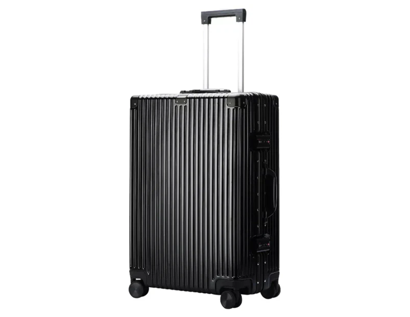 BOPAI Aluminium Luggage Suitcase Light weight Carry on HardCase Black