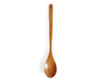 Wooden Spoons for Eating Japanese Natural Wooden Round Spoon with Long Handle