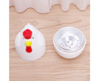 Home Chicken Shaped Microwave One Egg Boiler Cooker Kitchen Cooking Appliance - White
