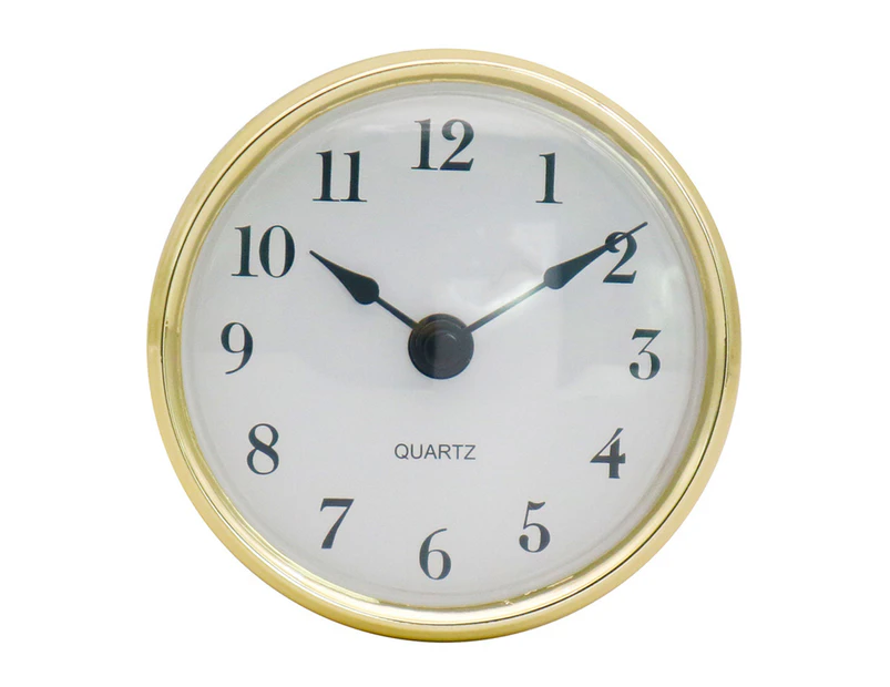 Golden for Rim 80mm Retro Quartz Clock Insert Round Embedded Mini Wall Clock for Head DIY Movement with Arabic Numerals Tools Accessories