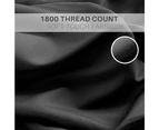 Black Hotel Bedding 1800TC Ultra Soft Sheet Sets Flat & Fitted Sheets with Pillowcase